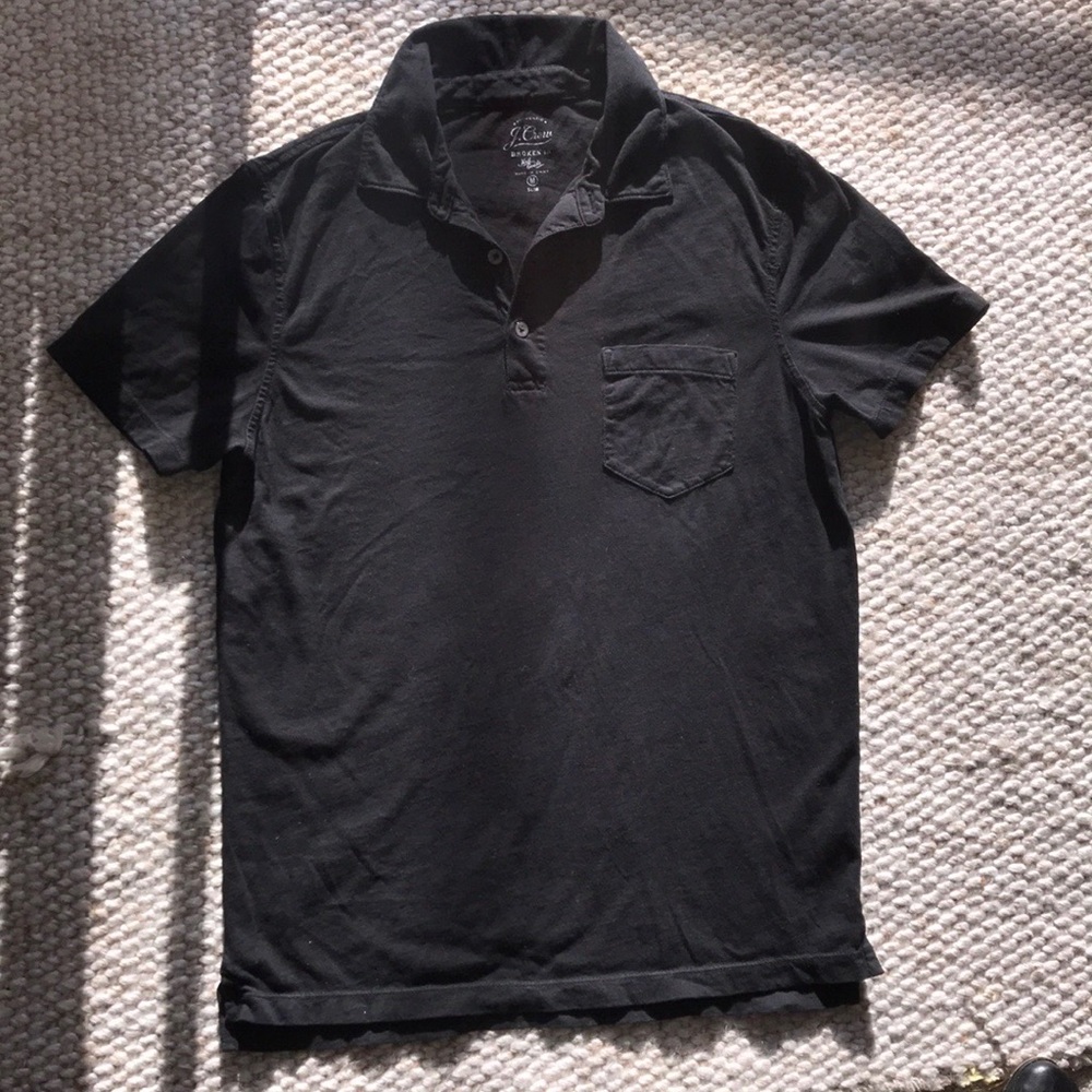 J. Crew: Men’s Navy Short Sleeve 3/4 Button Polo
